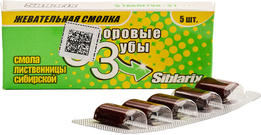 Жевательная смолка Siblarix 5 гр (БАД)